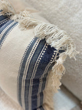 Load image into Gallery viewer, Blue Down Pillow W/Fringe
