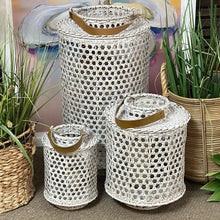 Load image into Gallery viewer, LG Washed Woven Lantern

