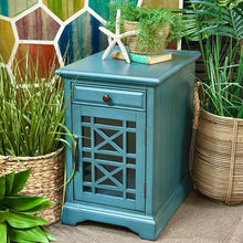 Load image into Gallery viewer, Teal Chairside Table
