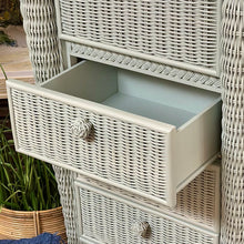 Load image into Gallery viewer, Soft Blue Wicker Jewelry Chest
