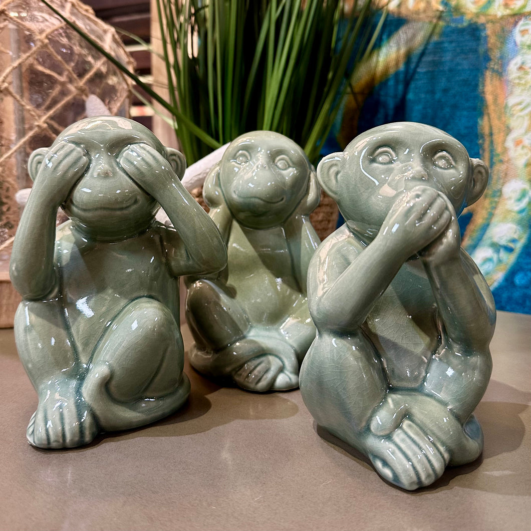 Set/3 Wise Monkeys Decor