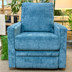 Blue Swivel Recliner