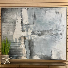Load image into Gallery viewer, LG Hand Painted Blue-Grey Abstract
