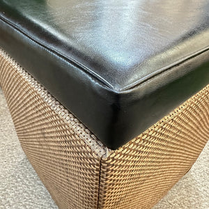 Tweed-Look Storage Ottoman