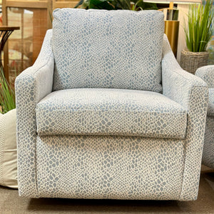 Blue & White Swivel Glider