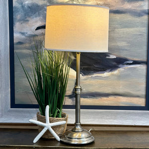 Silver Tapered Lamp