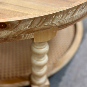Round Spindle Leg Coffee Table
