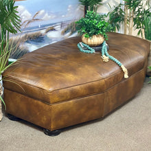 Load image into Gallery viewer, Century Leather Storage Ottoman
