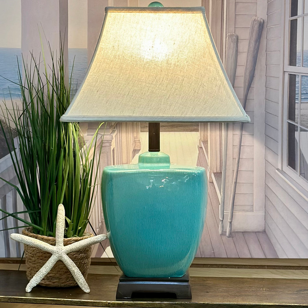 Turquoise Ceramic Lamp