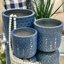 Load image into Gallery viewer, MED Embossed Blue Planter
