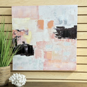 Pink/Black Abstract Canvas