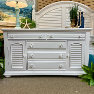 White Shutter Door Dresser