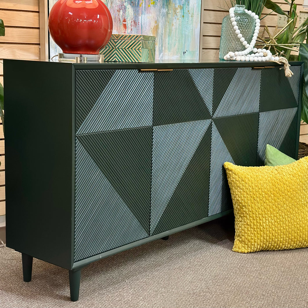Green Geometric Cabinet