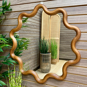 Wavy Wood Mirror