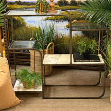 Load image into Gallery viewer, Marble &amp; Glass Tiered Shelf
