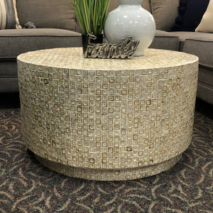 Round Capiz Shell Coffee Table