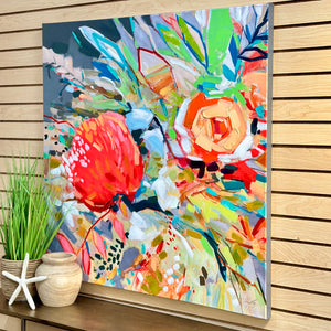 Vibrant Floral Oil Painting