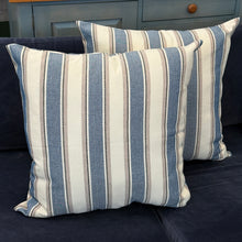 Load image into Gallery viewer, Blue/White Striped Pillow
