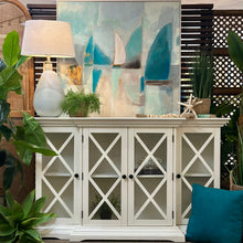 Load image into Gallery viewer, White Breakfront Cabinet
