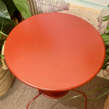 Load image into Gallery viewer, Round Red Metal Side Table
