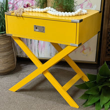 Load image into Gallery viewer, Yellow X Base Side Table
