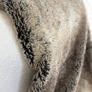 PB Gray Faux Throw