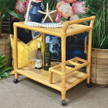 Load image into Gallery viewer, Bamboo/Wicker Bar Cart
