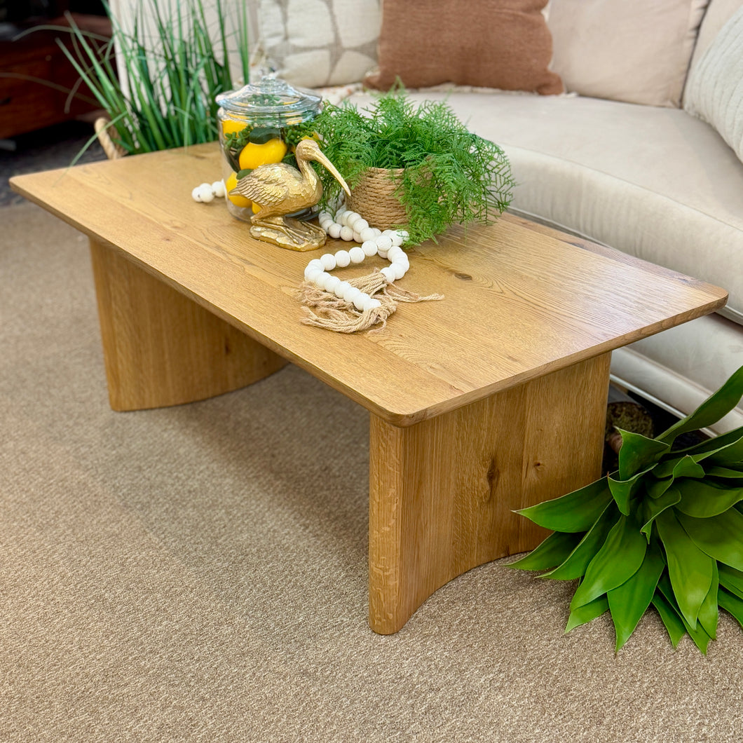 Contemporary Wood-Tone Coffee Table