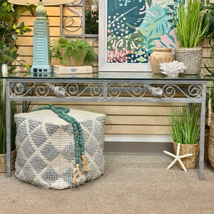 Metal Shell Motif Console & Mirror