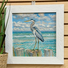 Load image into Gallery viewer, Blue Heron On Piling II
