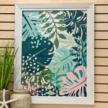 Load image into Gallery viewer, Green/Pink Tropical Leaves II
