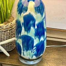 Load image into Gallery viewer, Blue/Seafoam Abstract Lamp
