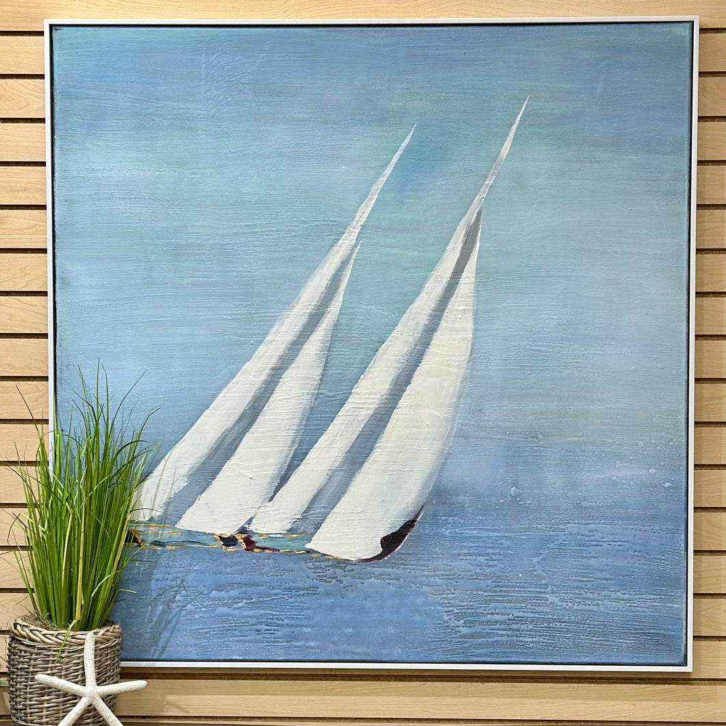 BMC Sailboat Oil Painting