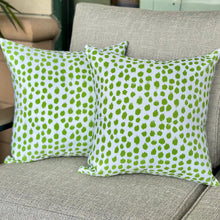 Load image into Gallery viewer, Green Polka Dot Outdoor Pillow
