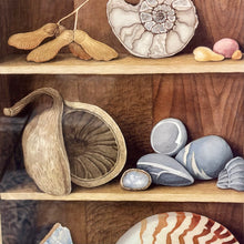 Load image into Gallery viewer, Blk/Gold Framed Shell Art
