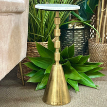 Load image into Gallery viewer, Gold/Marble Drink Table
