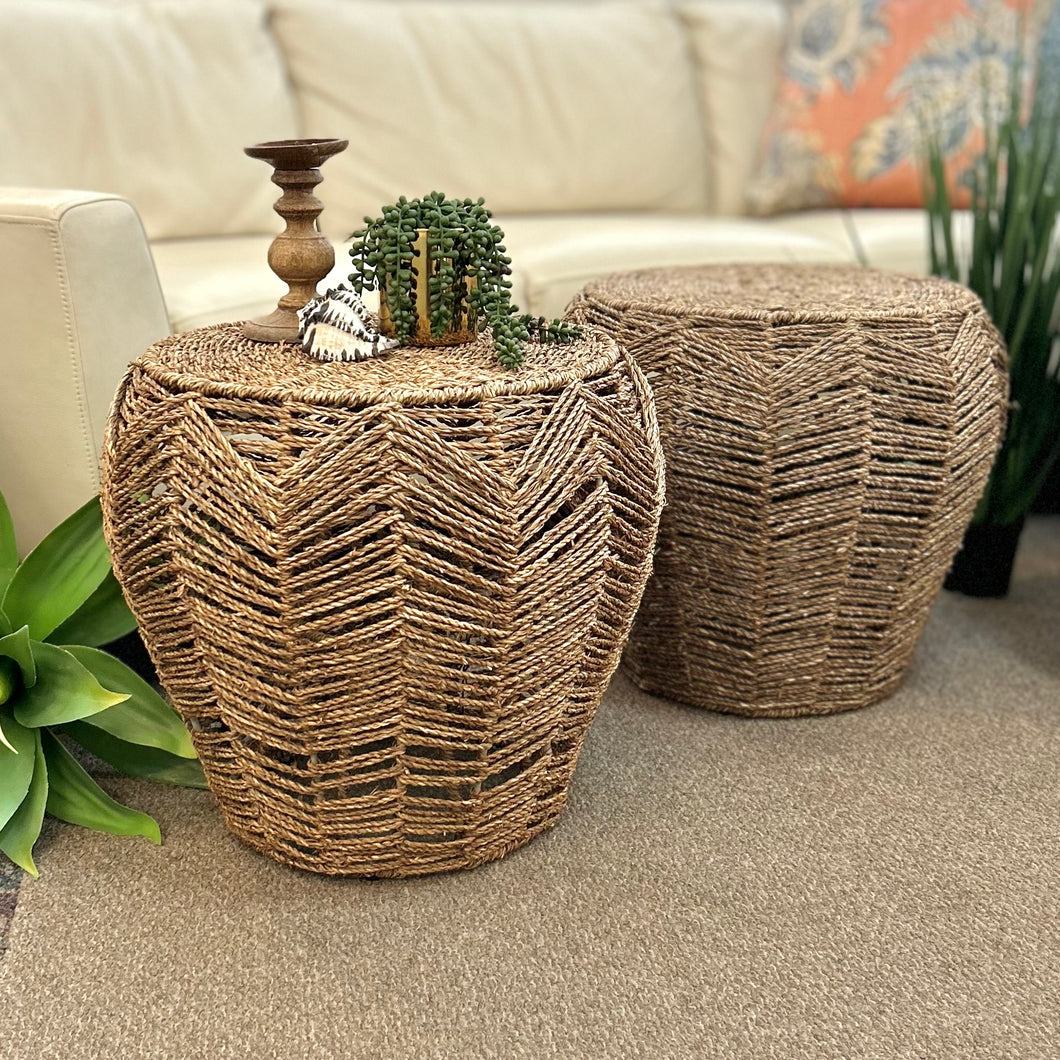 Seagrass Woven Side Table