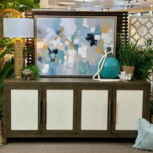 Load image into Gallery viewer, 4DR Wood/Woven Cabinet
