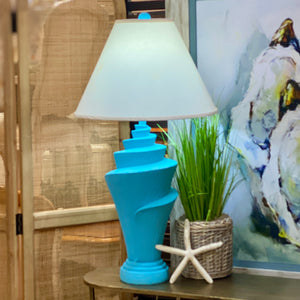 Turquoise Shell Lamp