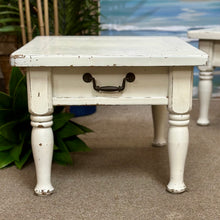 Load image into Gallery viewer, Distressed White Side Table
