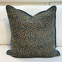 Load image into Gallery viewer, Teal Animal Print Pillow
