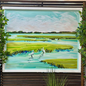 'Marsh Egrets' Giclee