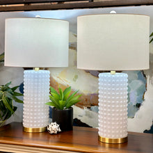 Load image into Gallery viewer, White Textured Glass Lamp
