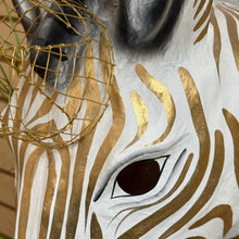 Load image into Gallery viewer, PB Papermache Zebra Head
