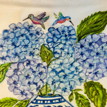 Load image into Gallery viewer, Hummingbird Hydrangeas Towel
