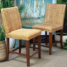 Load image into Gallery viewer, Set/2 Seagrass Counter Stools
