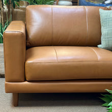 Load image into Gallery viewer, Modern Camel Leather Sofa
