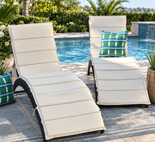 Load image into Gallery viewer, Black Wicker Cushion Lounger
