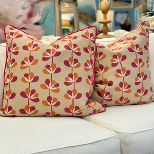 Orange/Pink Motif Pillow