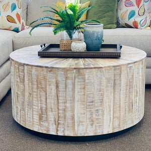 Washed Mango Wood Coffee Table